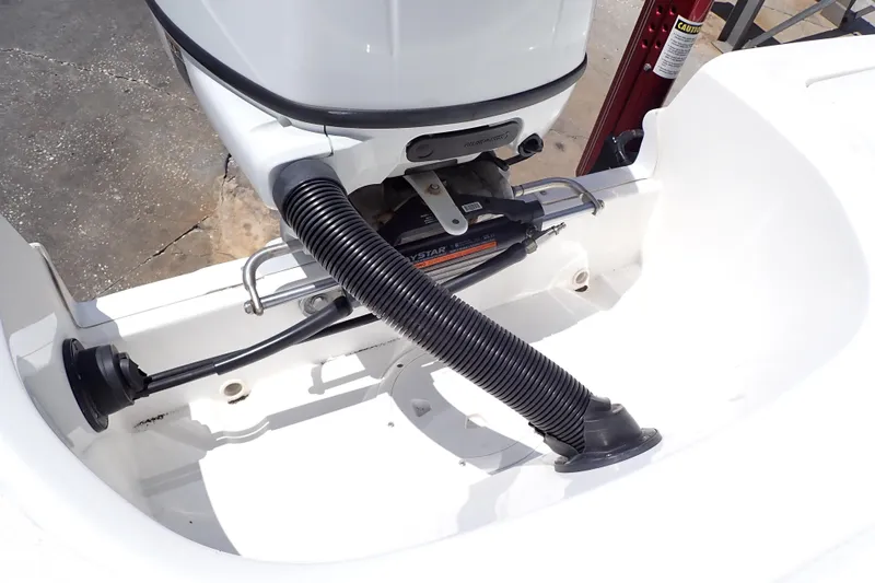 Slide: The Image of 2021 Hurricane SunDeck Sport 185 OB boat engine compartment detail. - 24