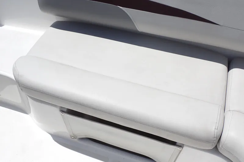 Slide: The Image of White seating on 2021 Hurricane SunDeck Sport 185 OB boat, showcasing sleek design. - 46