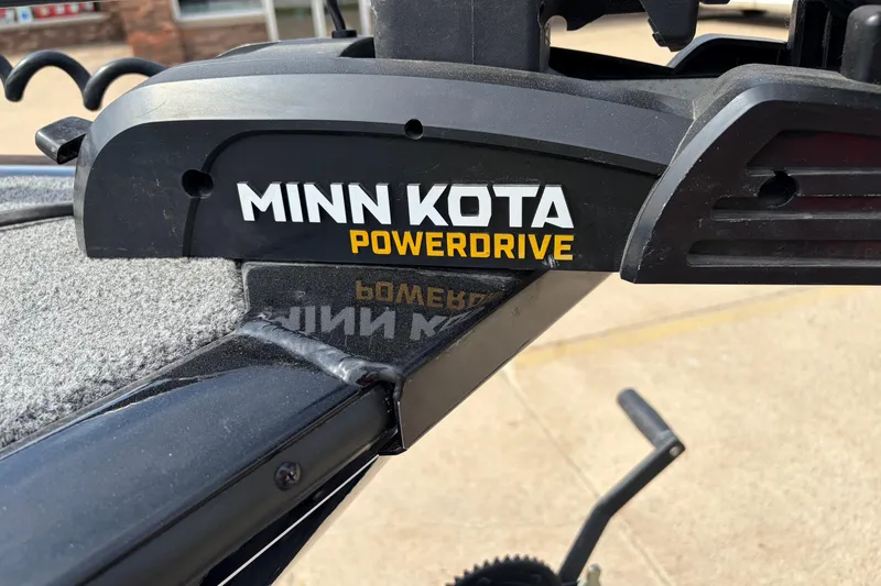 Slide: The Image of Minn Kota PowerDrive motor on 2020 Tracker Pro Deep V-16 boat. - 5