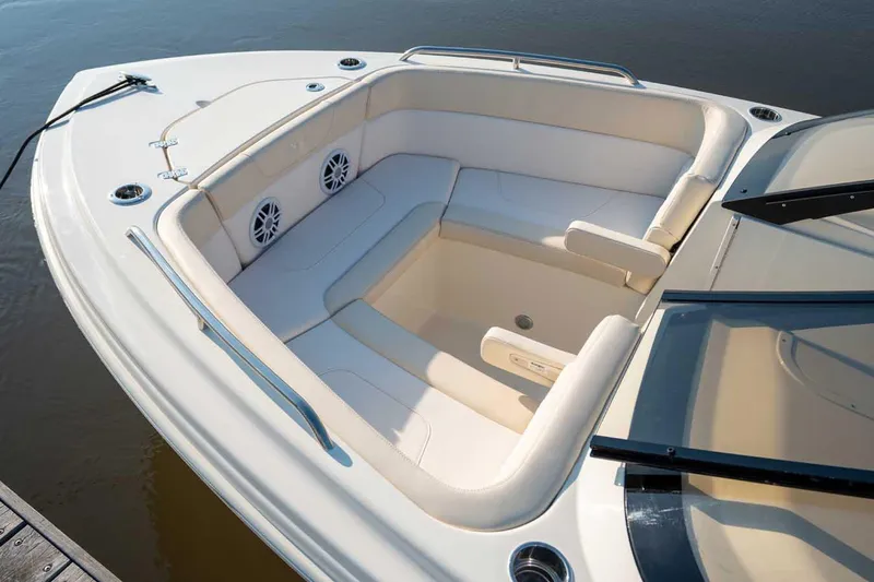 Slide: The Image of Manufacturer Provided Image: 2026 Scout 220 Dorado boat interior with spacious seating and modern design. - 13