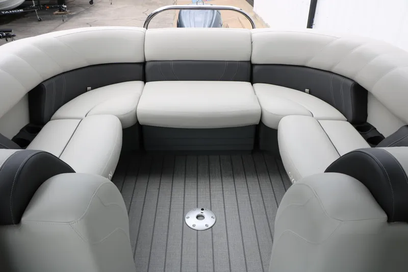 Slide: The Image of Luxurious seating area on 2026 Sylvan Mirage 822 LZ pontoon boat. - 32