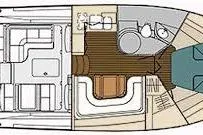 Slide: The Image of Floor plan of 2004 Tiara Yachts 3800 Open, showcasing interior layout and design. - 33