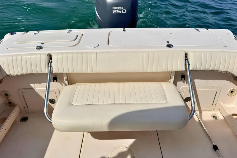 Slide: The Image of Grady-White Freedom 225 boat interior with Yamaha 250 engine, 2006 model. - 9