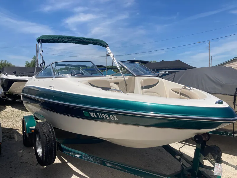 The Image of 2006 Glastron GX 205 boat on trailer, sunny day. - 0