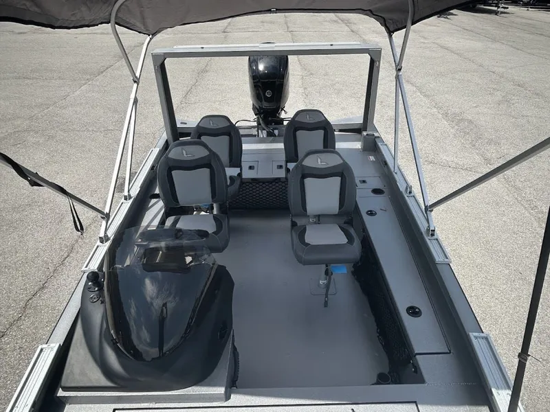Slide: The Image of Interior view of Lowe Outlet 20 boat, model year 2025. - 10
