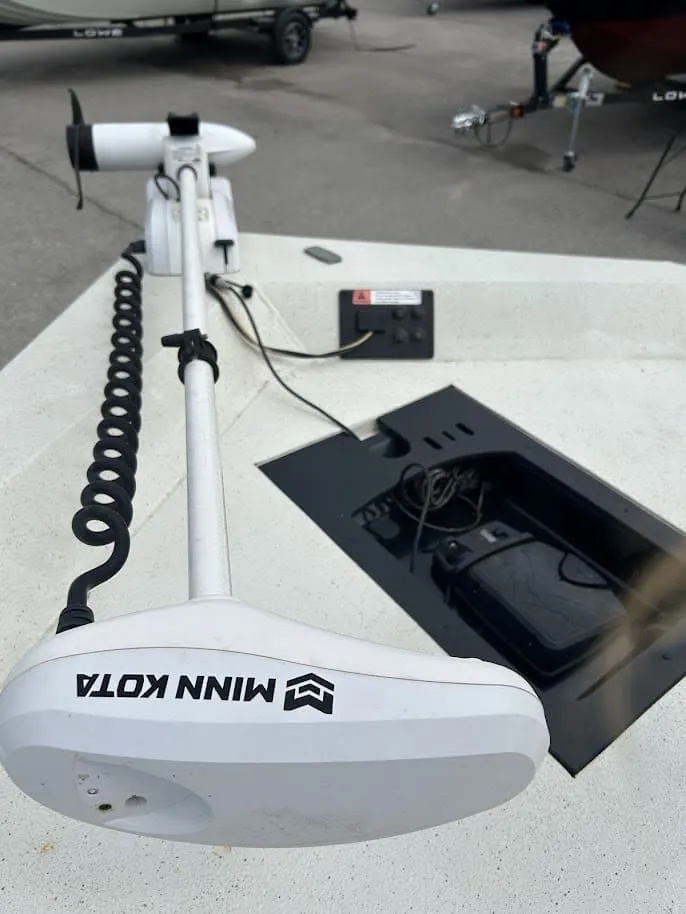 Slide: The Image of Minn Kota trolling motor on Ranger RB200 boat, year 2020. - 12