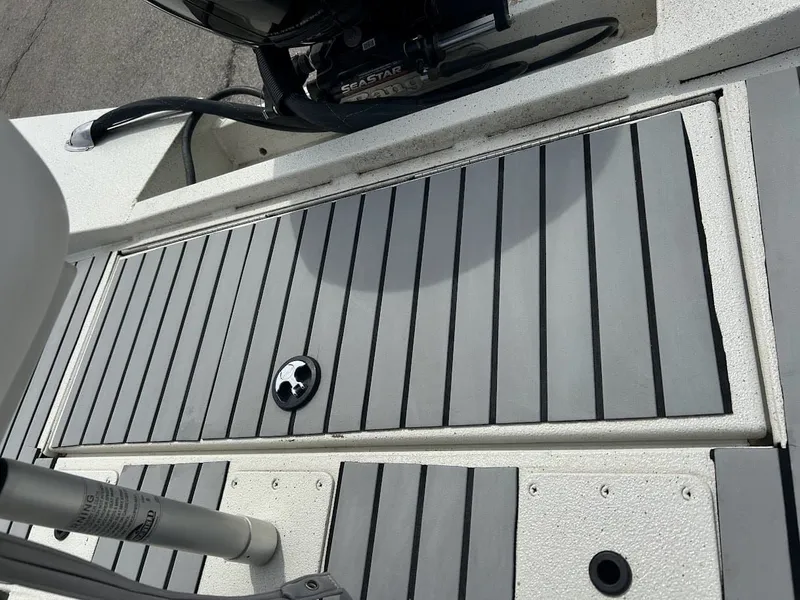 Slide: The Image of Ranger RB200 boat deck with gray stripes, year 2020. - 18