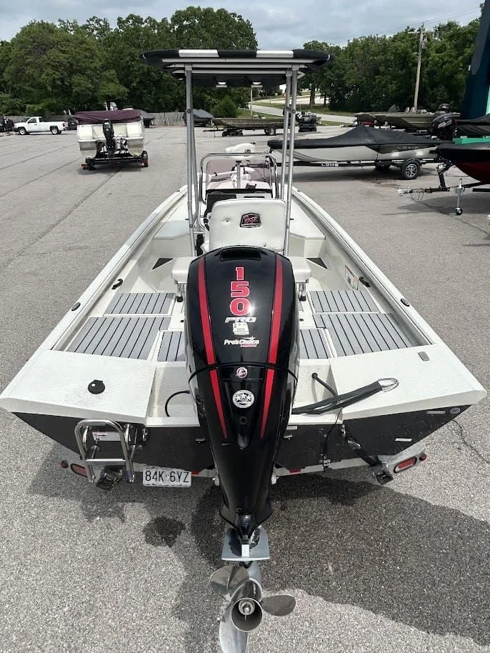 Slide: The Image of 2020 Ranger RB200 boat with 150 HP outboard motor. - 3