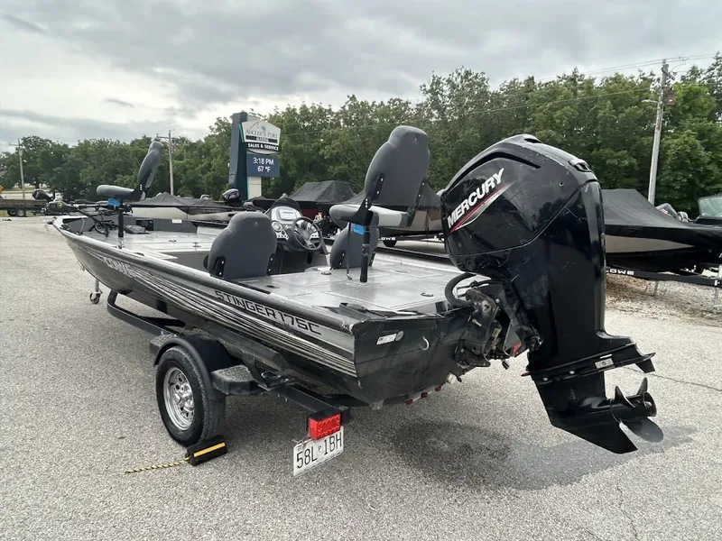 Slide: The Image of 2020 Stinger 175C boat with Mercury outboard motor. - 4