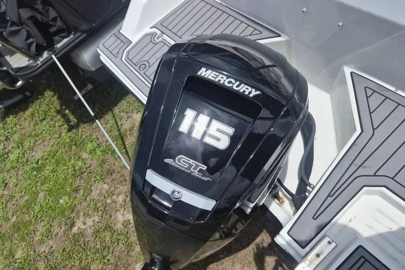 Slide: The Image of Mercury 115 outboard motor on 2022 Starcraft SVX 171 OB boat. - 23
