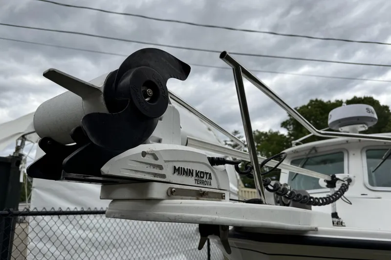 Slide: The Image of 2016 Steiger Craft 25 Chesapeake with Minn Kota Terrova trolling motor. - 7