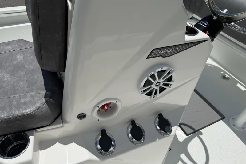 Slide: The Image of Avid 21 Mag 2026 boat interior with speaker and control panel. - 15