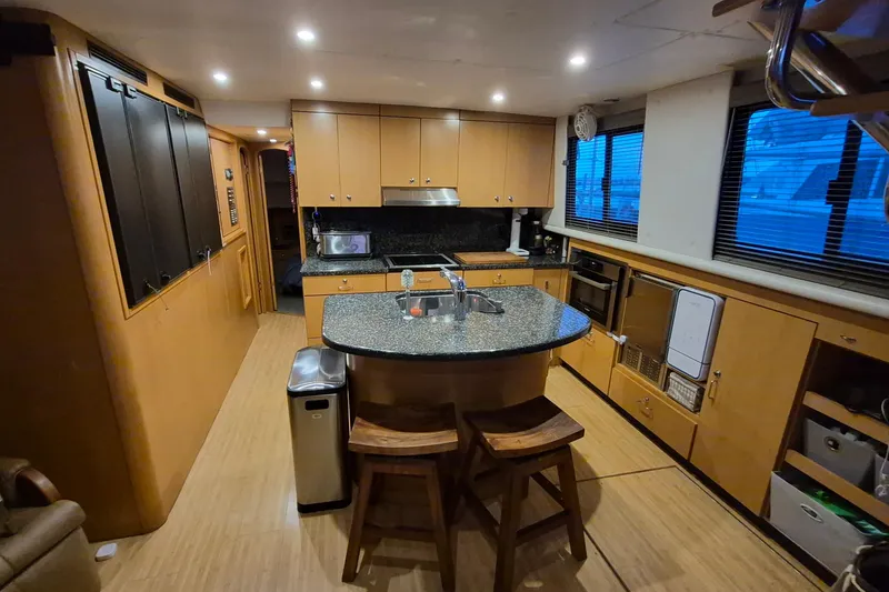 Slide: The Image of Luxurious kitchen interior of 2009 Endeavour 40 Skylounge yacht with modern amenities. - 10