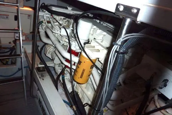 Slide: The Image of Engine compartment of 2005 Silverton 39 Motor Yacht. - 30
