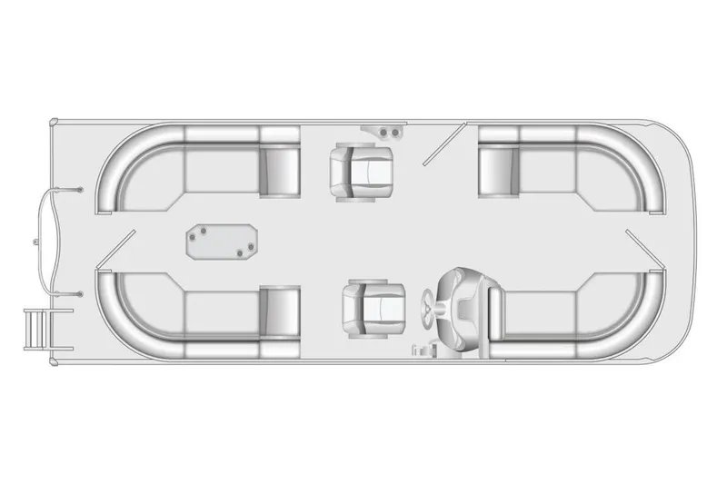 Slide: The Image of Manufacturer Provided Image: Top view of 2026 Berkshire 24 RFX CTS pontoon boat layout. - 16