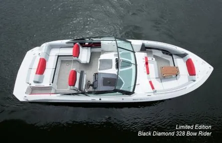 Slide: The Image of Manufacturer Provided Image: 2015 Cruisers Sport Series 328 Bow Rider, Limited Edition, on water. - 23