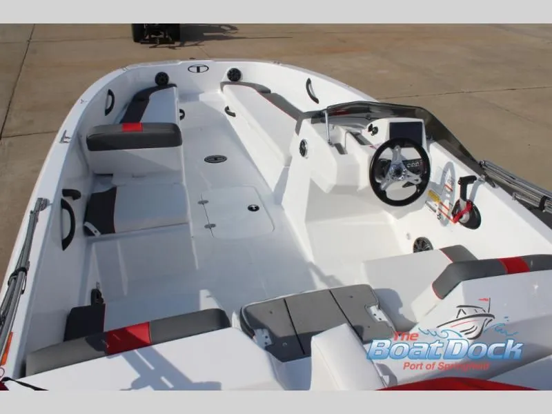 Slide: The Image of Interior of T-Yachts 18, 2026 model, featuring modern helm station. - 11