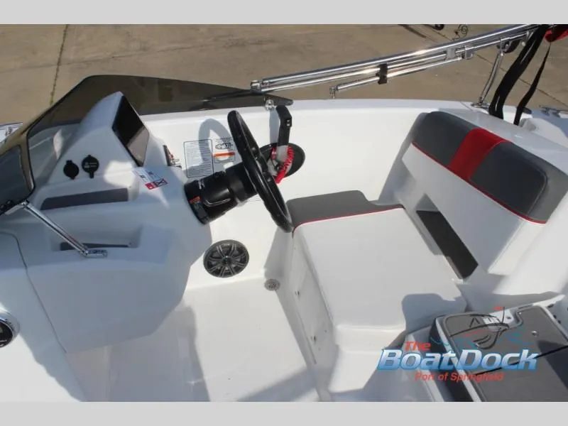 Slide: The Image of Interior of T-Yachts 18, 2026 model, featuring steering console. - 14