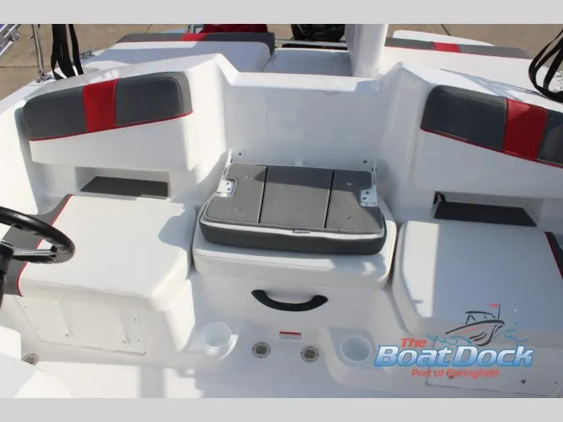 Slide: The Image of Interior of a 2026 T-Yachts 18 with seating area. - 16