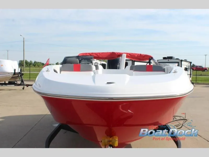 Slide: The Image of Red T-Yachts 18 boat, 2026 model, at Springfield port. - 4