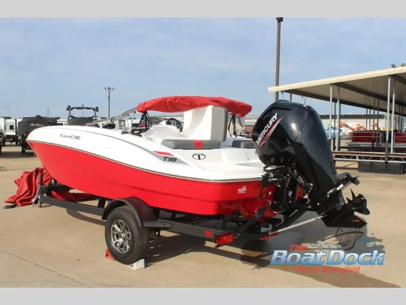 Slide: The Image of Red T-Yachts 18 boat from 2026 on trailer. - 7