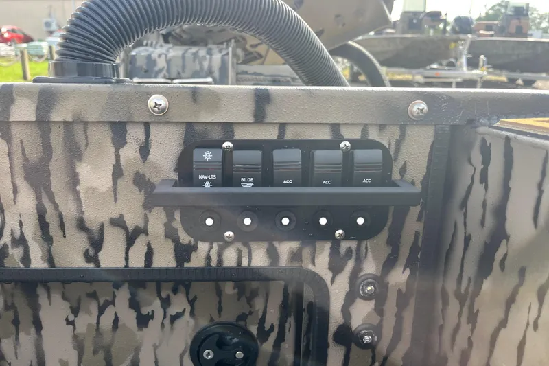 Slide: The Image of Control panel of 2026 Excel 1754 Shallow Water F4 Pro Hull boat. - 11