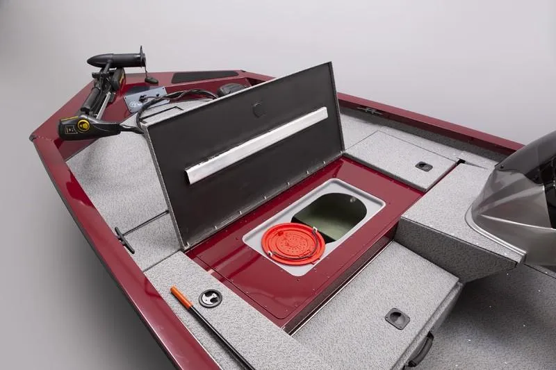 Slide: The Image of Manufacturer Provided Image: 2019 G3 Sportsman 1710 PFX boat with open storage compartment. - 2