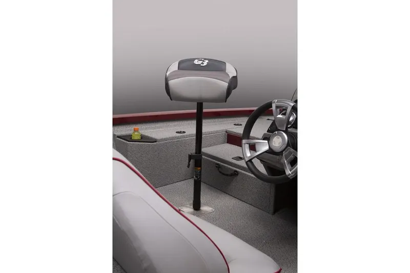 Slide: The Image of Manufacturer Provided Image: 2019 G3 Sportsman 1710 PFX boat interior with steering wheel and seat. - 4