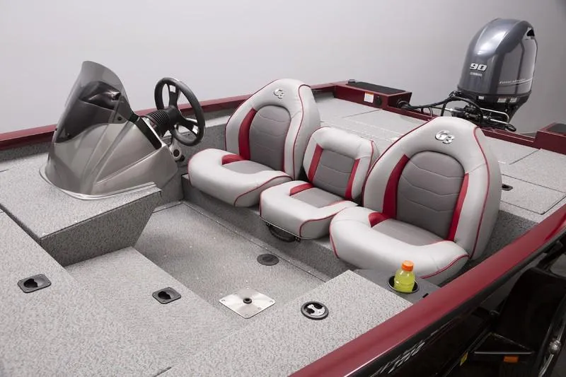 Slide: The Image of Manufacturer Provided Image: 2019 G3 Sportsman 1710 PFX boat interior with seating and steering console. - 5