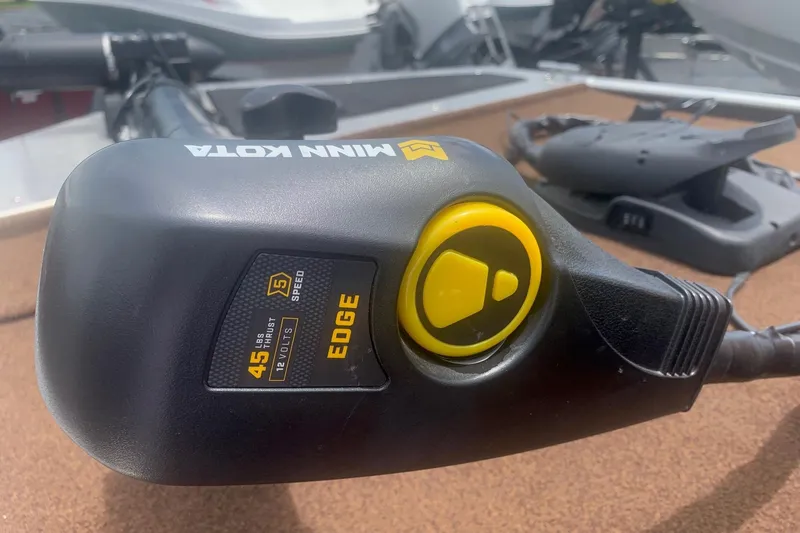 Slide: The Image of Minn Kota Edge trolling motor on 2018 Tracker Bass Tracker 40th Anniversary Heritage Edition boat. - 2