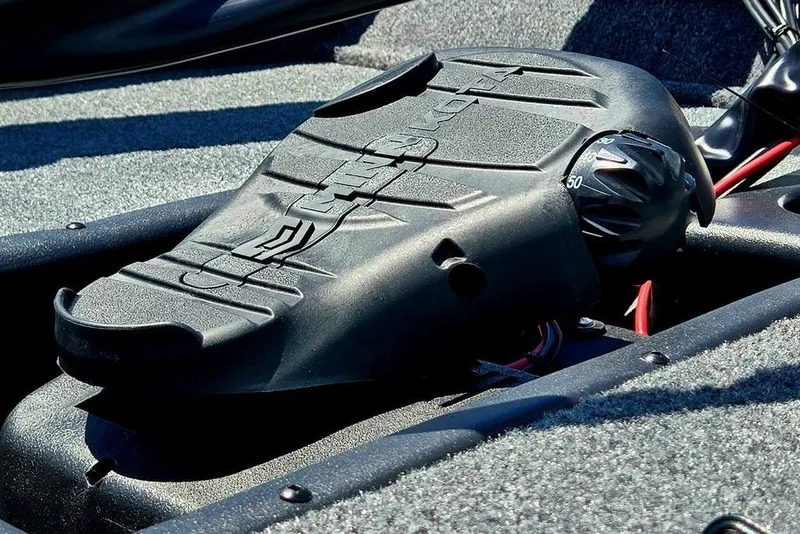 Slide: The Image of 2026 Tracker Pro Team 190 boat detail, featuring a sleek black control panel. - 17