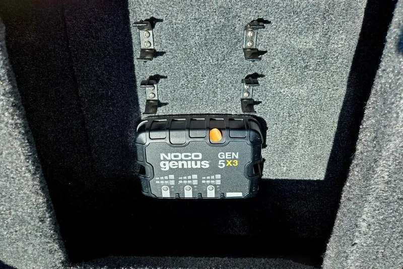 Slide: The Image of NOCO Genius GEN 5X3 charger installed in 2026 Tracker Pro Team 190 boat. - 25