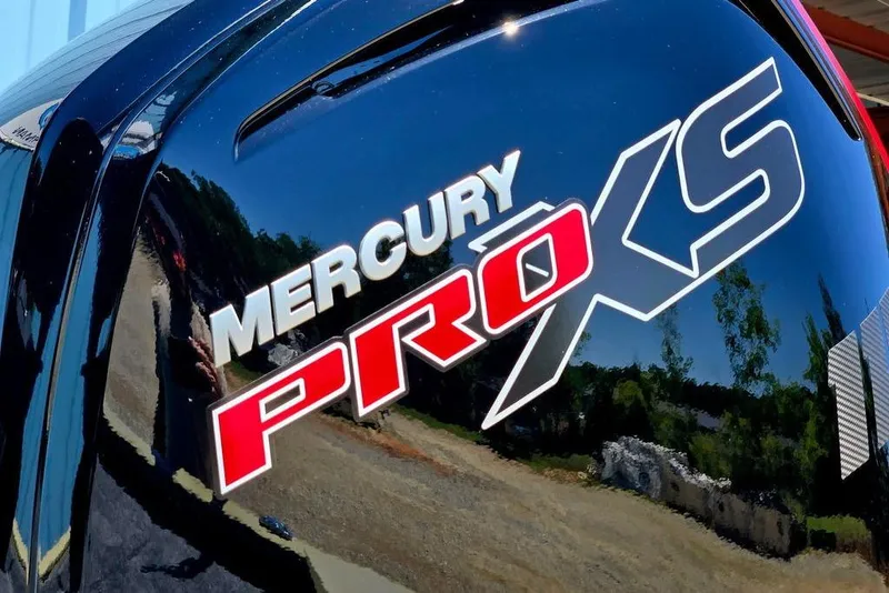 Slide: The Image of Mercury Pro XS engine on 2026 Tracker Pro Team 190 boat. - 7