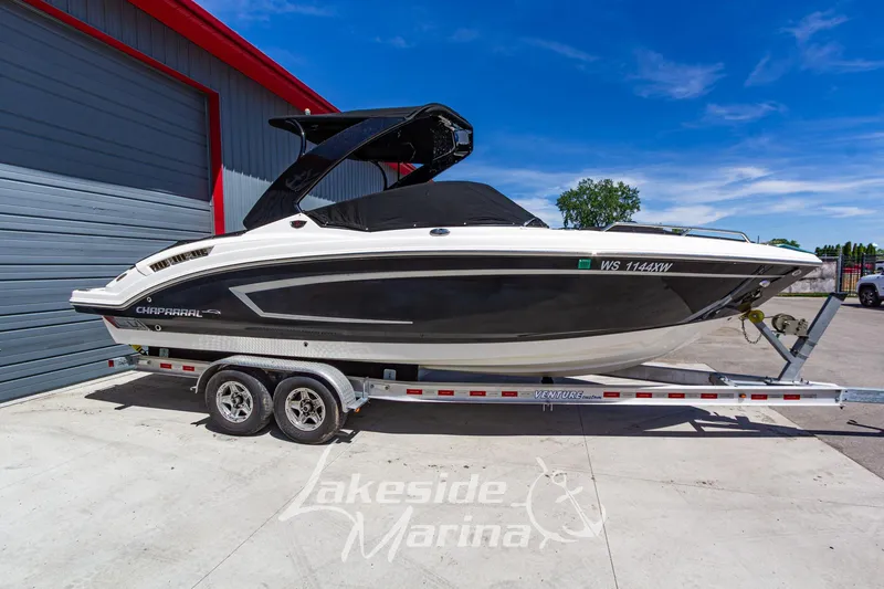 The Image of 2013 Chaparral 257 SSX boat on trailer at Lakeside Marina. - 0