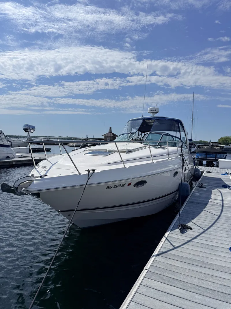 Slide: The Image of 2001 Chaparral 350 Signature yacht docked on a sunny day. - 3