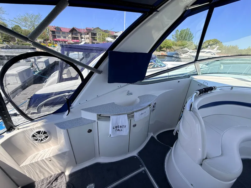 Slide: The Image of Interior of a 2001 Chaparral 350 Signature yacht at the marina. - 6