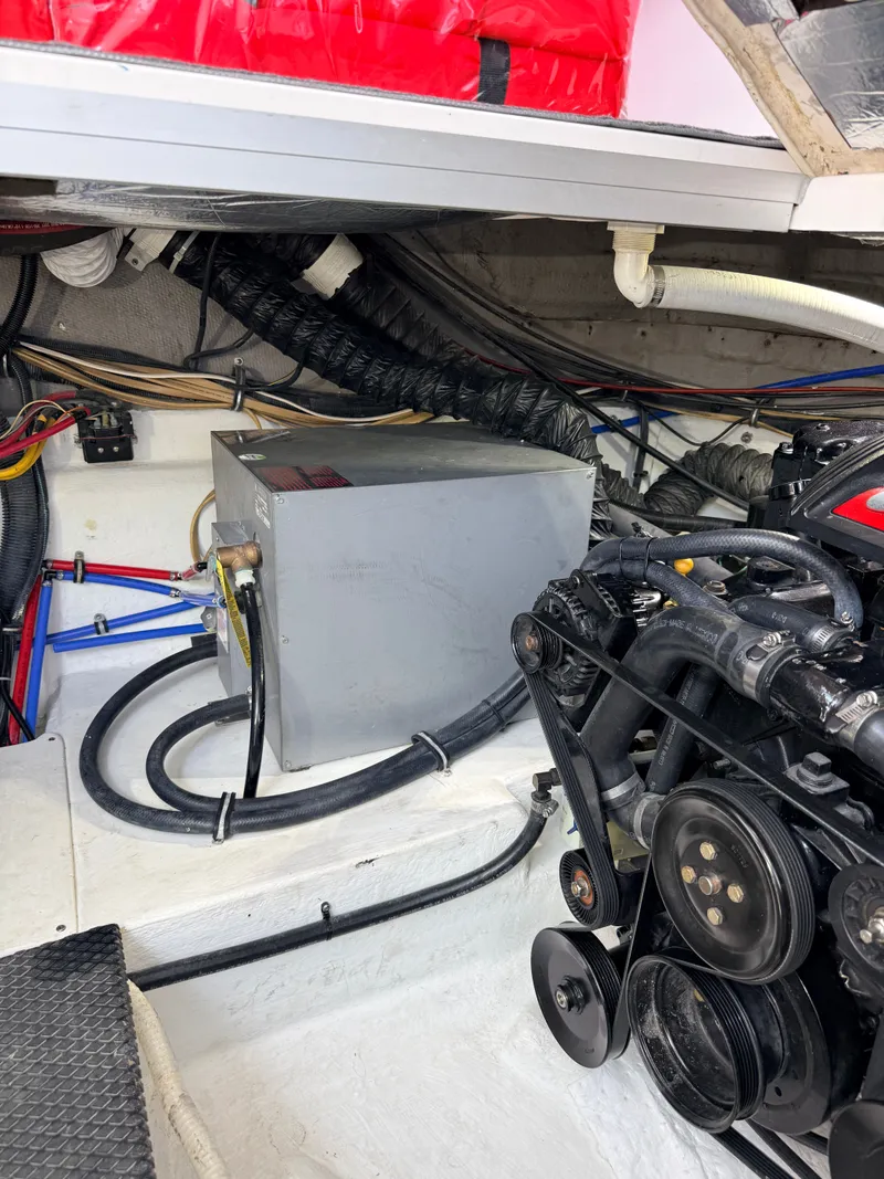 Slide: The Image of Engine compartment of 2001 Chaparral 350 Signature boat. - 9