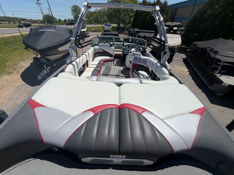 Slide: The Image of Interior of a 2015 MB SPORTS B52 23 boat with stylish seating. - 11