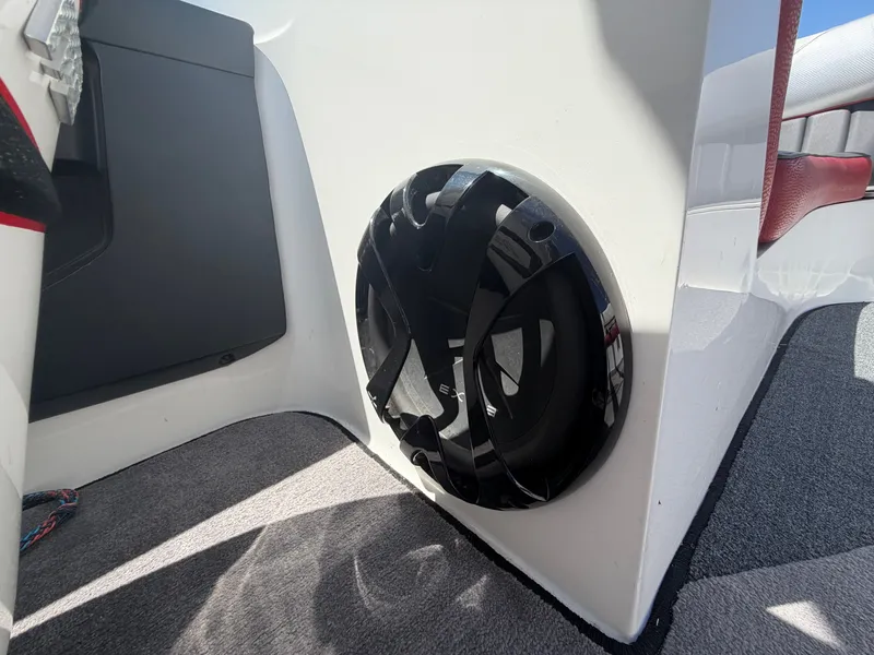 Slide: The Image of Speaker inside a 2015 MB SPORTS B52 23 boat interior. - 29