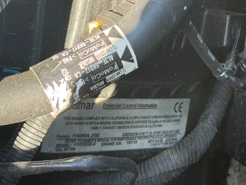 Slide: The Image of MB SPORTS B52 23 2015 engine emission label with cables. - 40