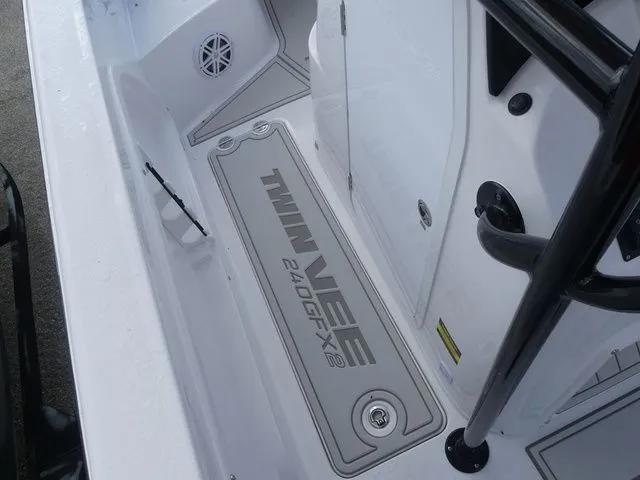 Slide: The Image of Interior of Twin Vee 240 GFX2 boat, model year 2027. - 17