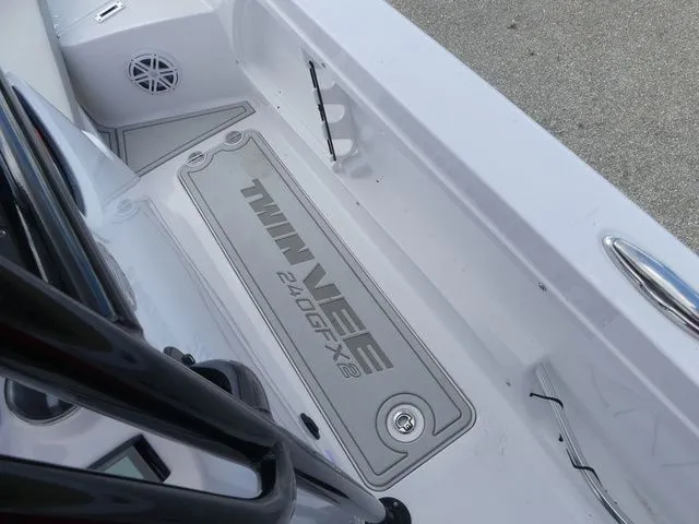 Slide: The Image of Interior view of Twin Vee 240 GFX2 boat, year 2027. - 19