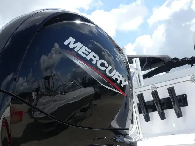 Slide: The Image of Mercury outboard motor on Twin Vee 240 GFX2 boat, year 2027. - 9