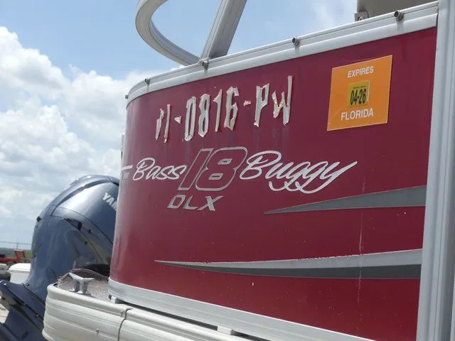 Slide: The Image of 2015 Sun Tracker Bass Buggy 18 DLX boat with Florida sticker. - 8