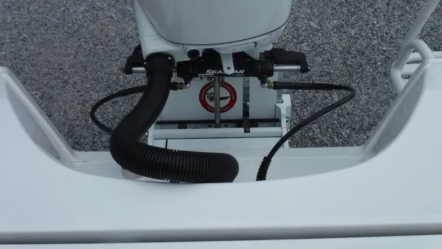 Slide: The Image of Close-up of Blazer Bay 2440 boat motor, model 2026. - 19