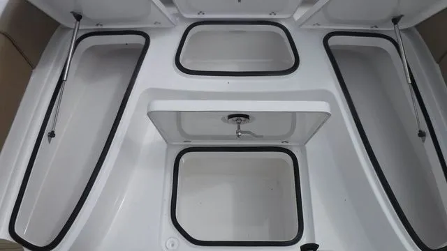 Slide: The Image of Interior view of the 2026 Blazer Bay 2440 boat model. - 9