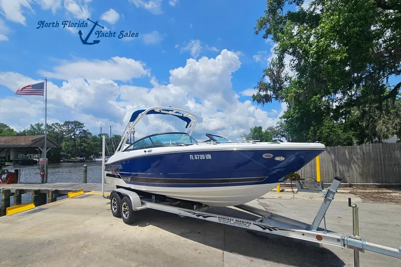 The Image of 2024 Monterey 215SS Super Sport boat on trailer at North Florida Yacht Sales. - 1