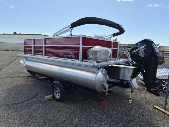 Slide: The Image of 2026 Sun Tracker Party Barge 16 DLX pontoon boat with Mercury engine. - 9