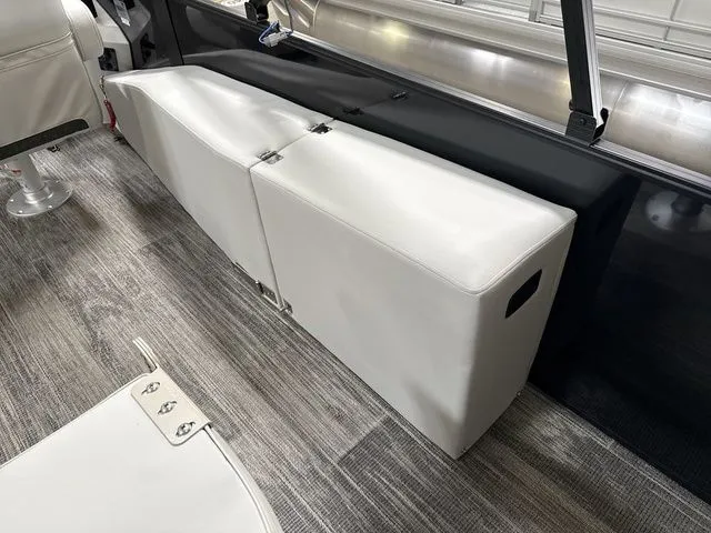 Slide: The Image of Interior of Godfrey Pontoons Sweetwater 2286 FS 2026 with white seating. - 16