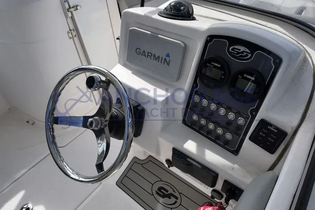 Slide: The Image of 2022 Sea Fox 226 Traveler helm with Garmin navigation system. - 3